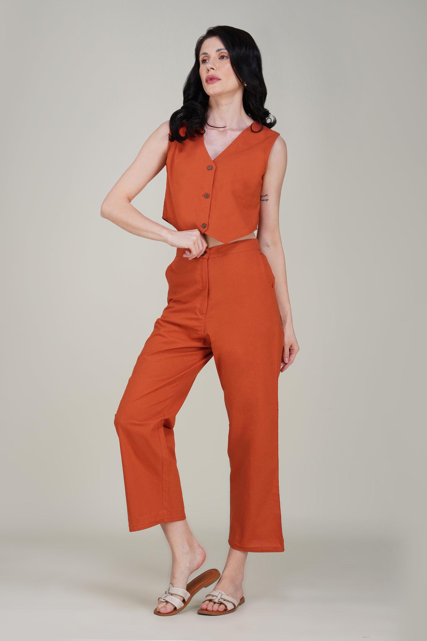 Orange Premium Formal Cotton Pant