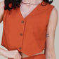 Orange Stylish Cotton Waist coat