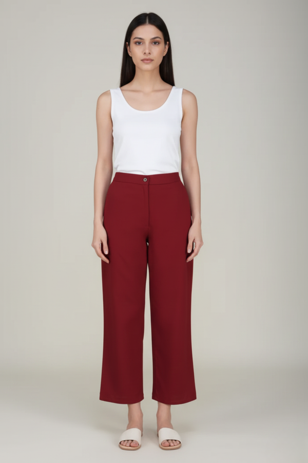 Maroon Premium Formal Cotton Pant