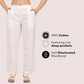 White Wide Leg Cotton Pant