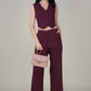 Wine Formal Co-ord Set