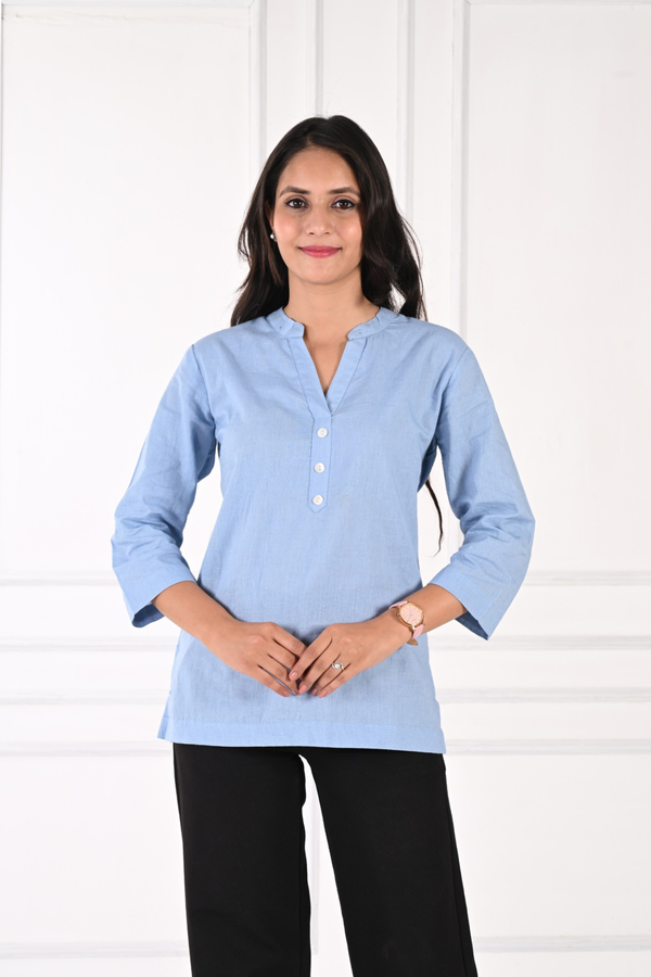 English Blue Short Kurti