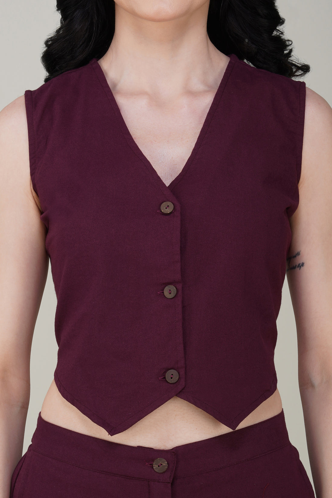 Wine Formal Co-ord Set