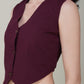 Wine Stylish Cotton Waist coat
