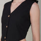 Black Stylish Cotton Waist coat