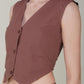Rose Taupe Stylish Cotton Waist coat