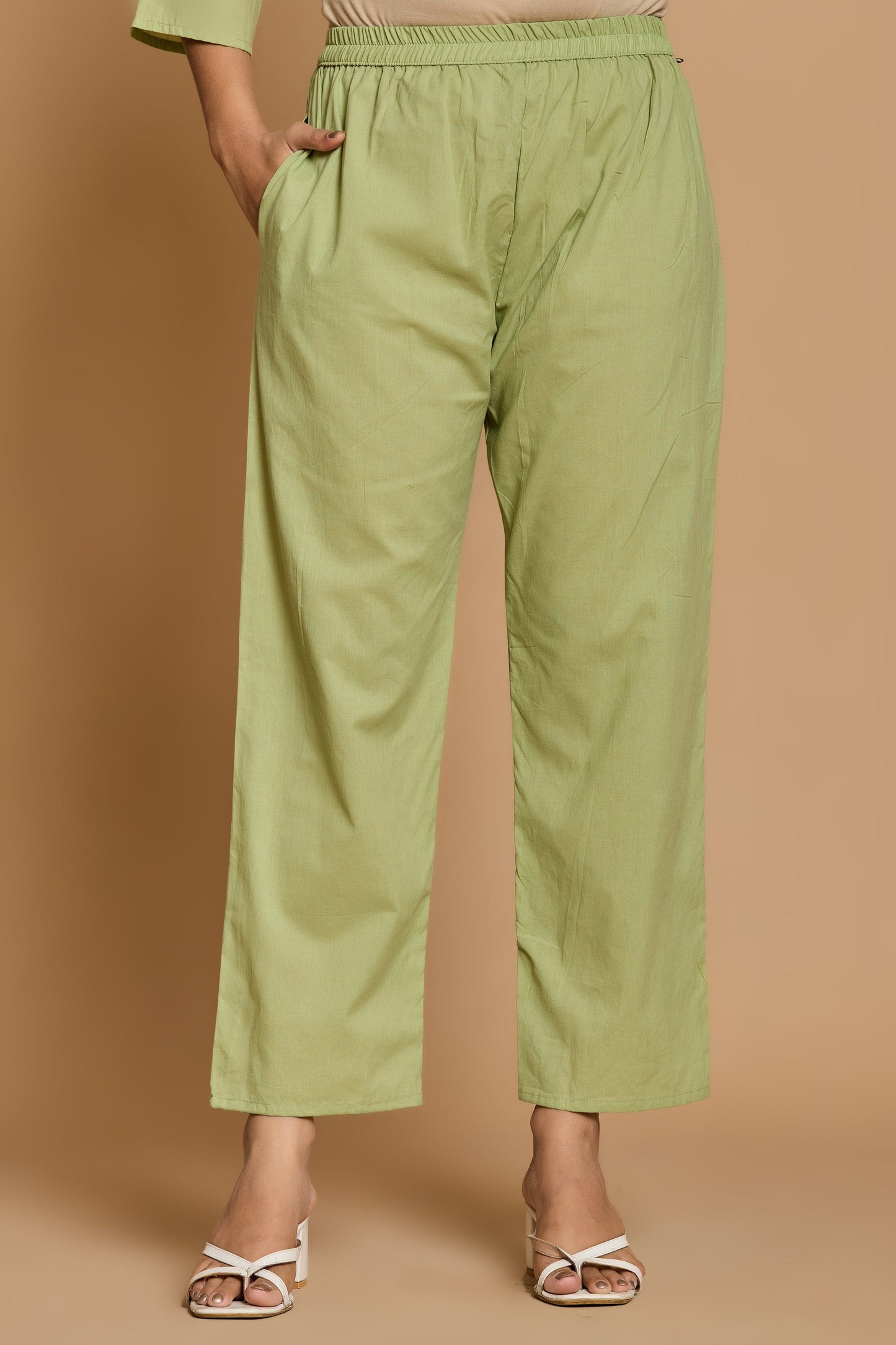 Olive Mist Solid Cotton Co-ord Set