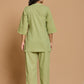 Olive Mist Solid Cotton Co-ord Set