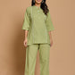 Olive Mist Solid Cotton Co-ord Set