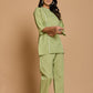 Olive Mist Solid Cotton Co-ord Set