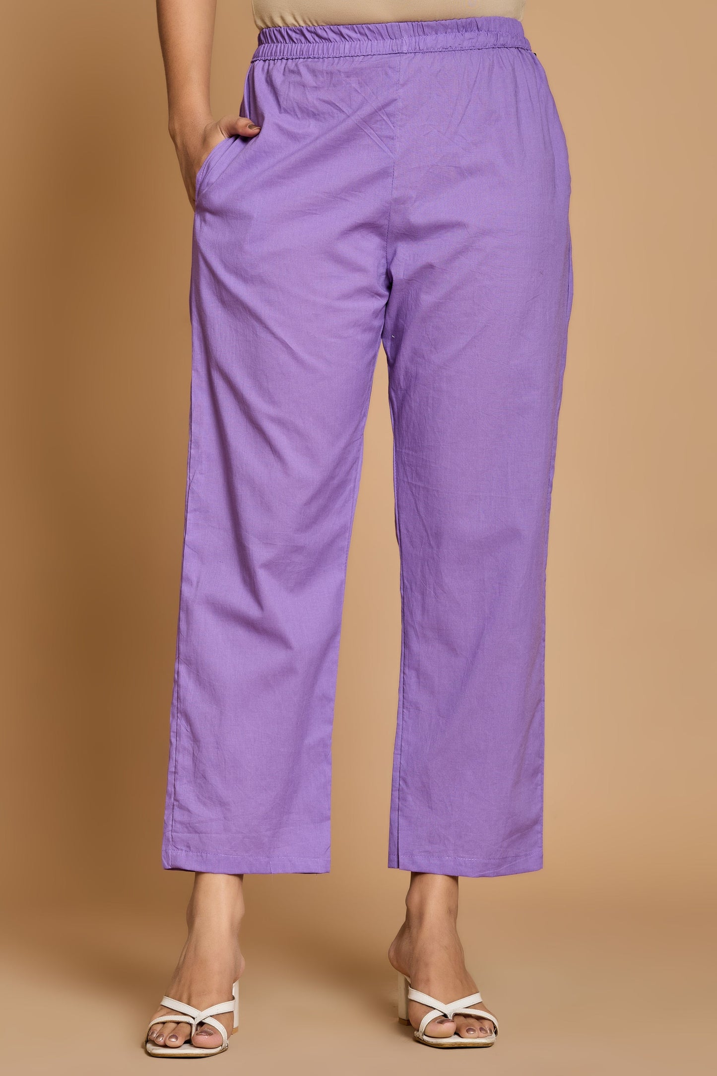 Lavender Solid Cotton Co-ord Set