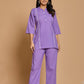 Lavender Solid Cotton Co-ord Set