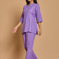 Lavender Solid Cotton Co-ord Set