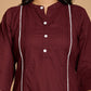 Maroon Solid Cotton Co-ord Set