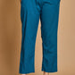 Teal Blue Solid Cotton Co-ord Set