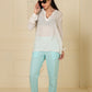 Icy Blue Everyday Cotton Pant
