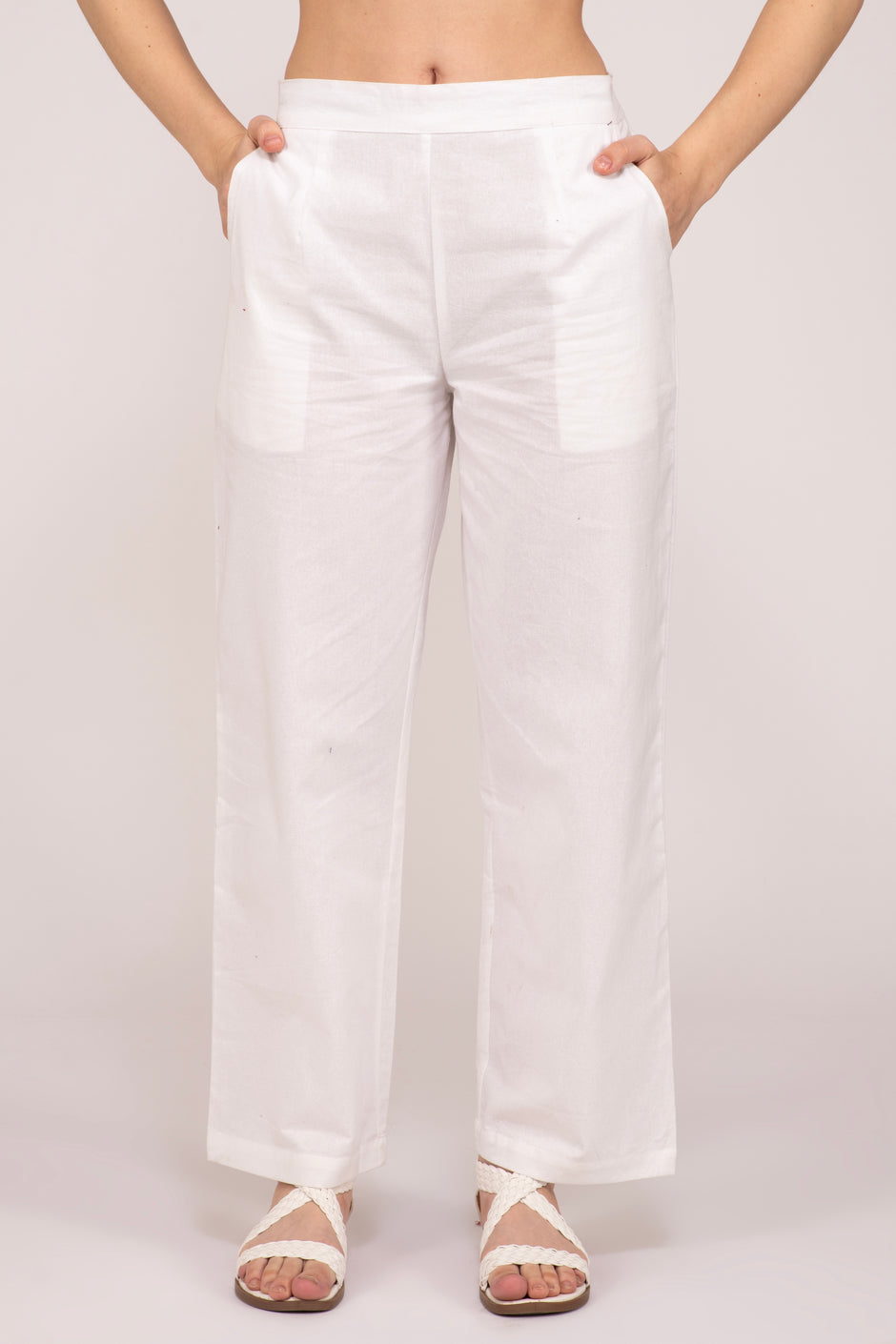 Striped Cotton Wide-Leg Pants main image 0