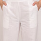 White Wide Leg Cotton Pant