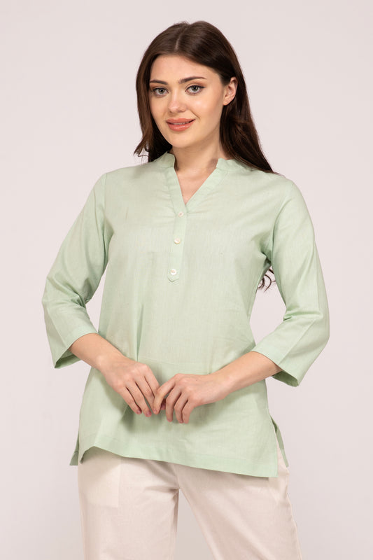 Mint Green Short Kurti