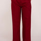 Maroon Wide Leg Cotton Pant