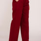 Maroon Wide Leg Cotton Pant