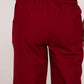 Maroon Wide Leg Cotton Pant