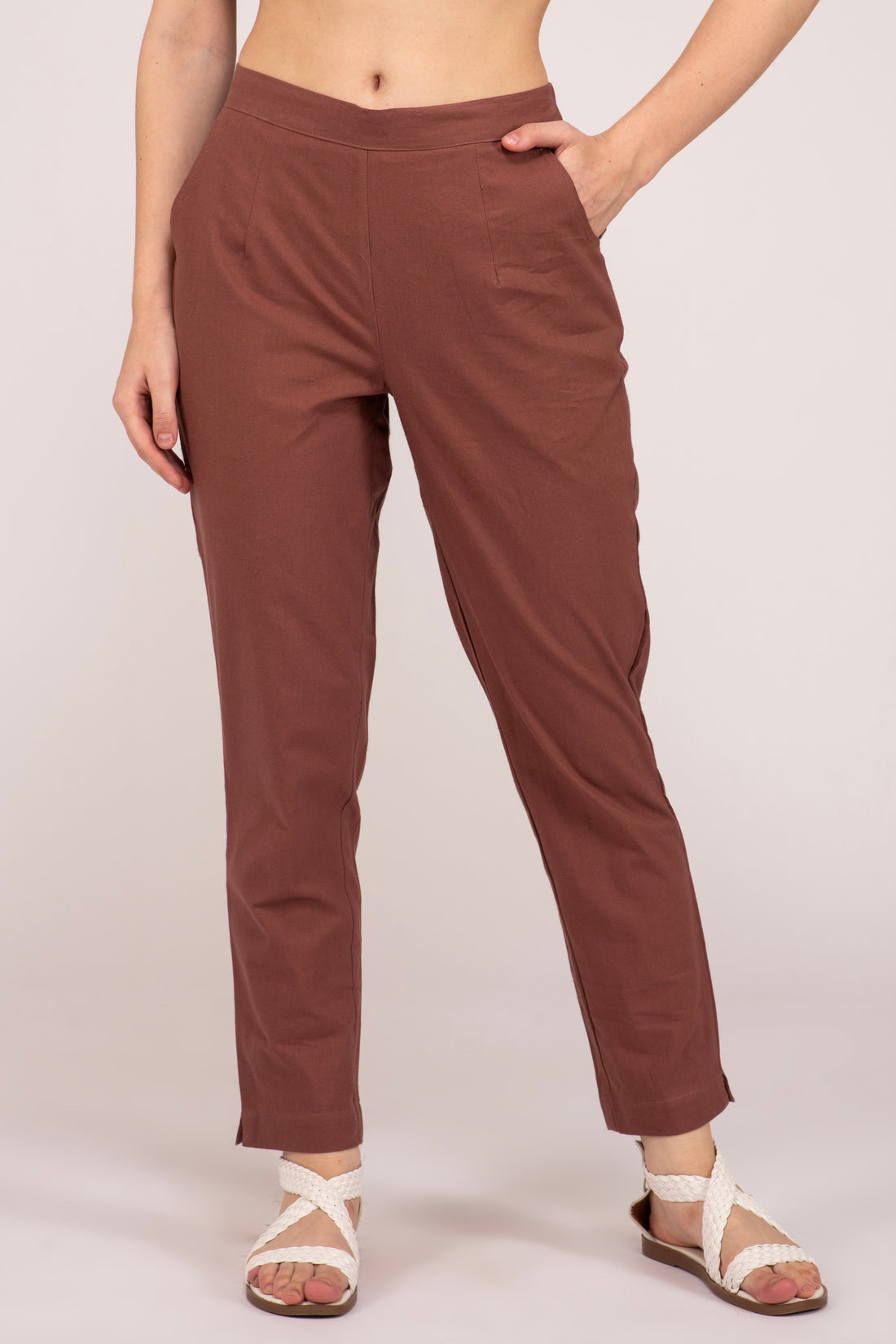 Rose Taupe Everyday Cotton Pant
