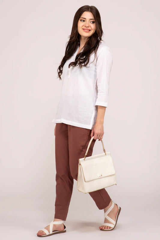 Rose Taupe Everyday Cotton Pant