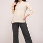 Cement Grey Wide Leg Cotton Pant