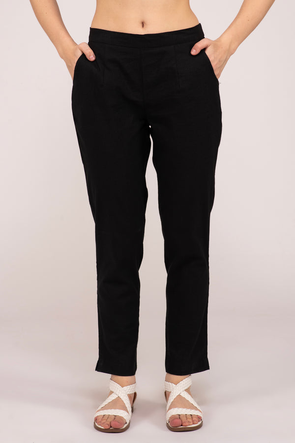 Black Everyday Cotton Pant