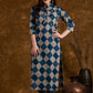 Indigo Pattern Cotton Suit Set