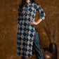 Indigo Pattern Cotton Suit Set