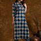 Indigo Pattern Cotton Suit Set