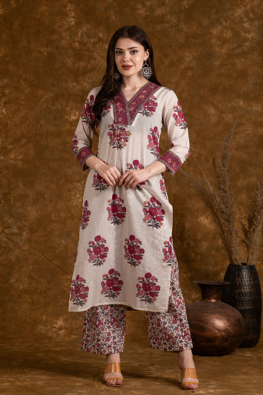 Handblock Print Cotton Suit Set