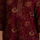 Maroon Floral Cotton Suit Set