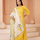 Yellow Mulmul Cotton Suit Set