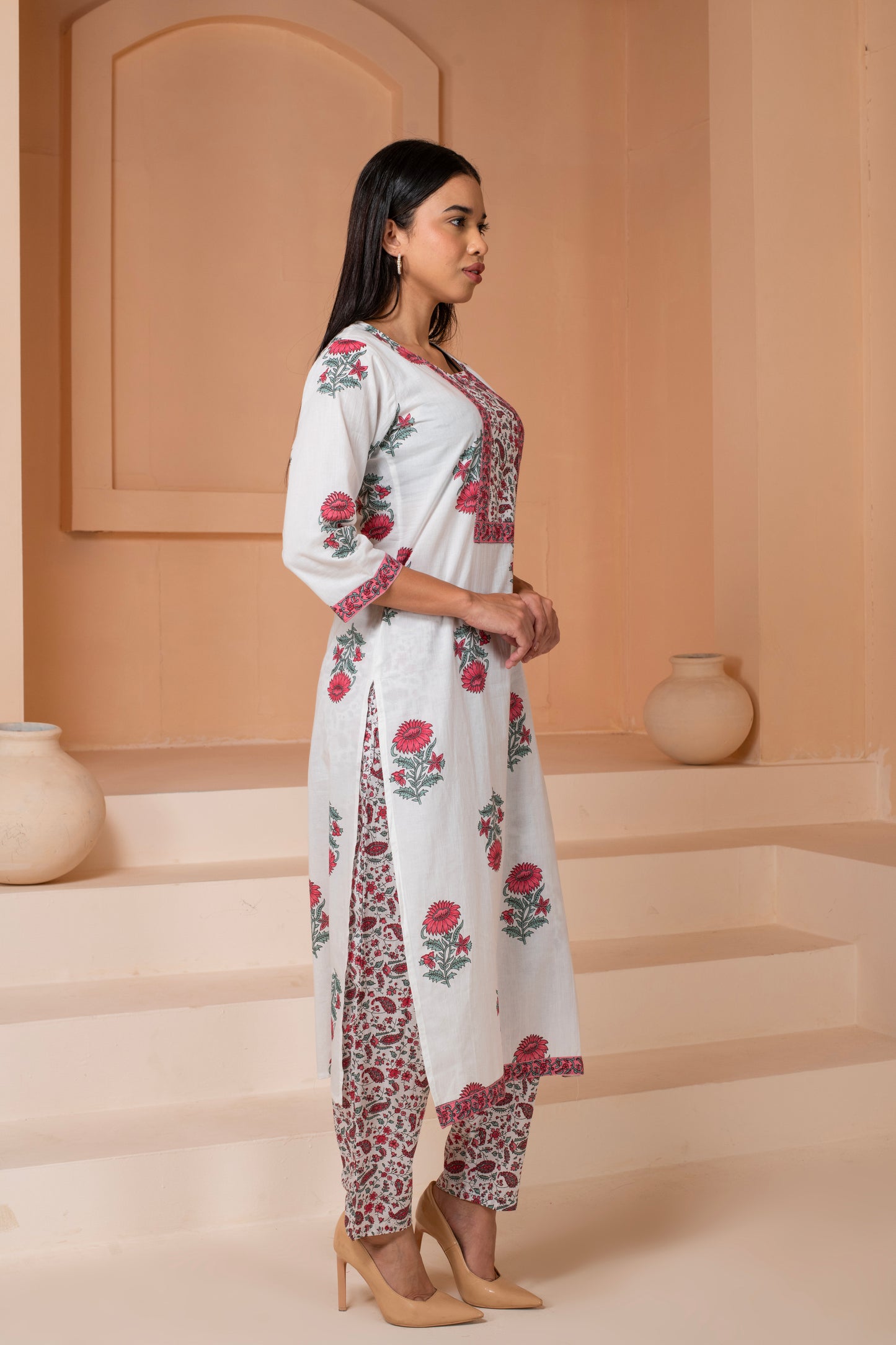 Albelie Handblock Printed Cotton Suit Set