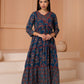 Azure Elegance Cotton Suit Set