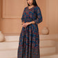 Azure Elegance Cotton Suit Set