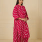 Pink Ikkat Cotton Kurta Pant Set