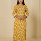 Yellow Printed Cotton Suit Set