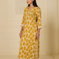 Yellow Printed Cotton Suit Set