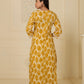 Yellow Printed Cotton Suit Set