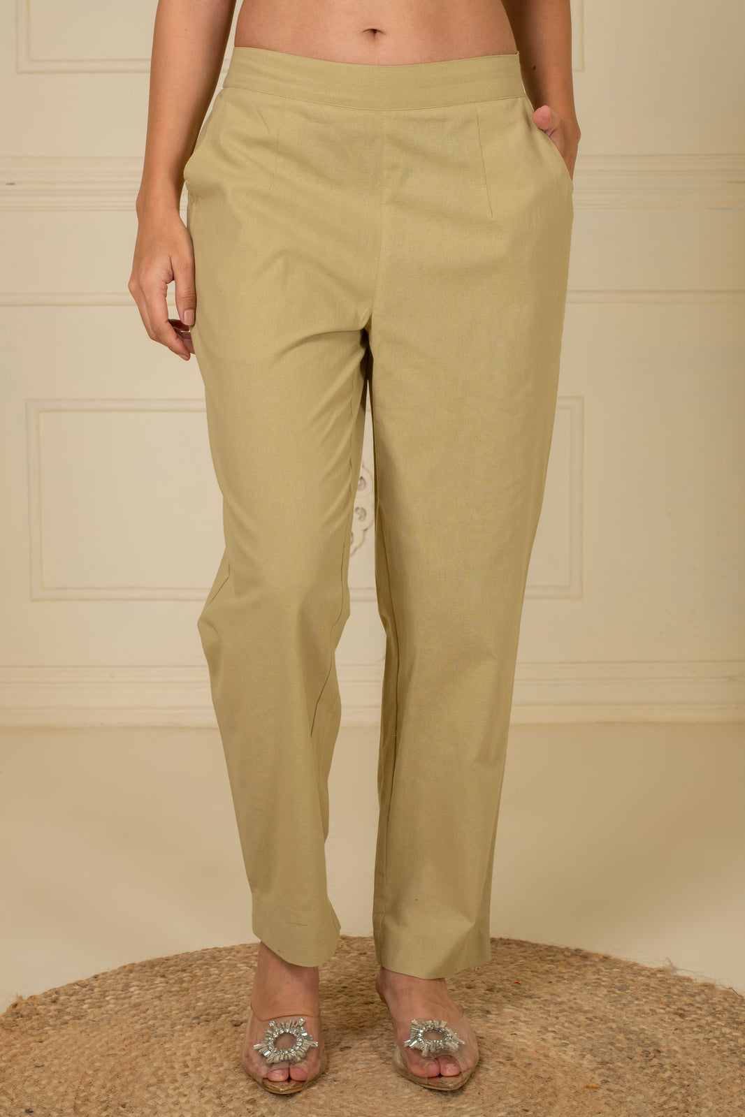 Cotton Print Wide Long Pants main image 1
