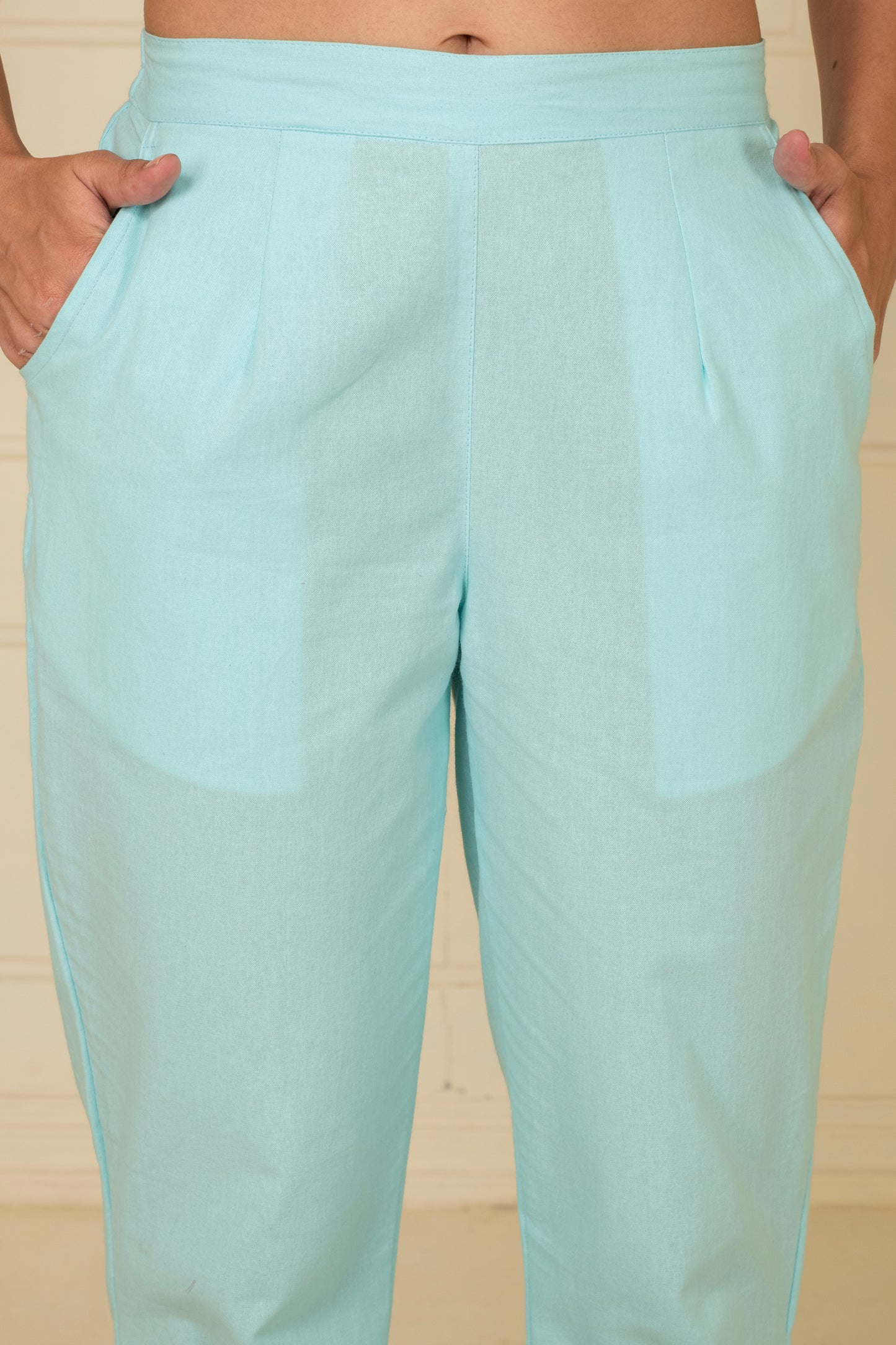 Icy Blue Everyday Cotton Pant