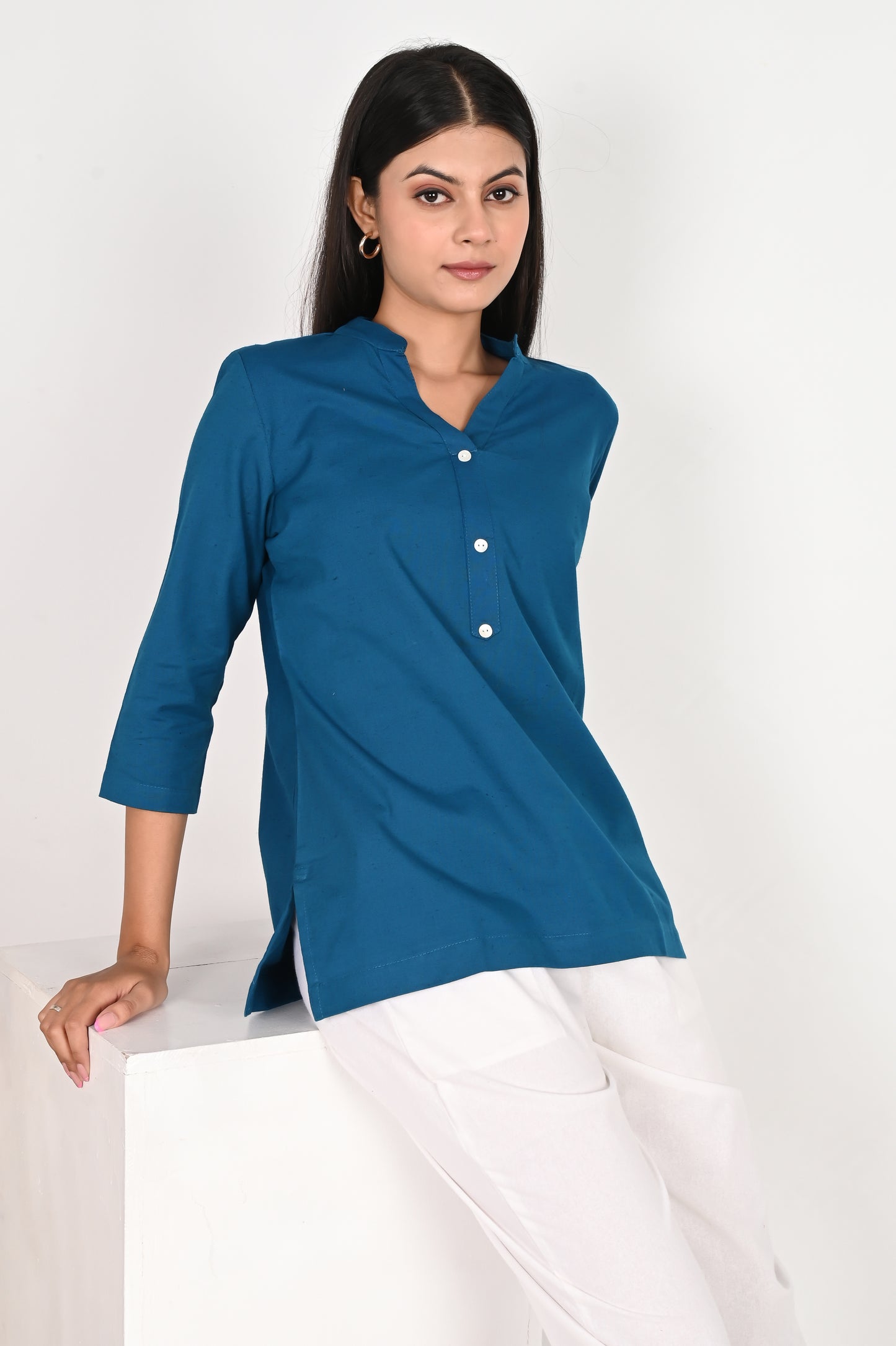 Turquoise Short Kurti