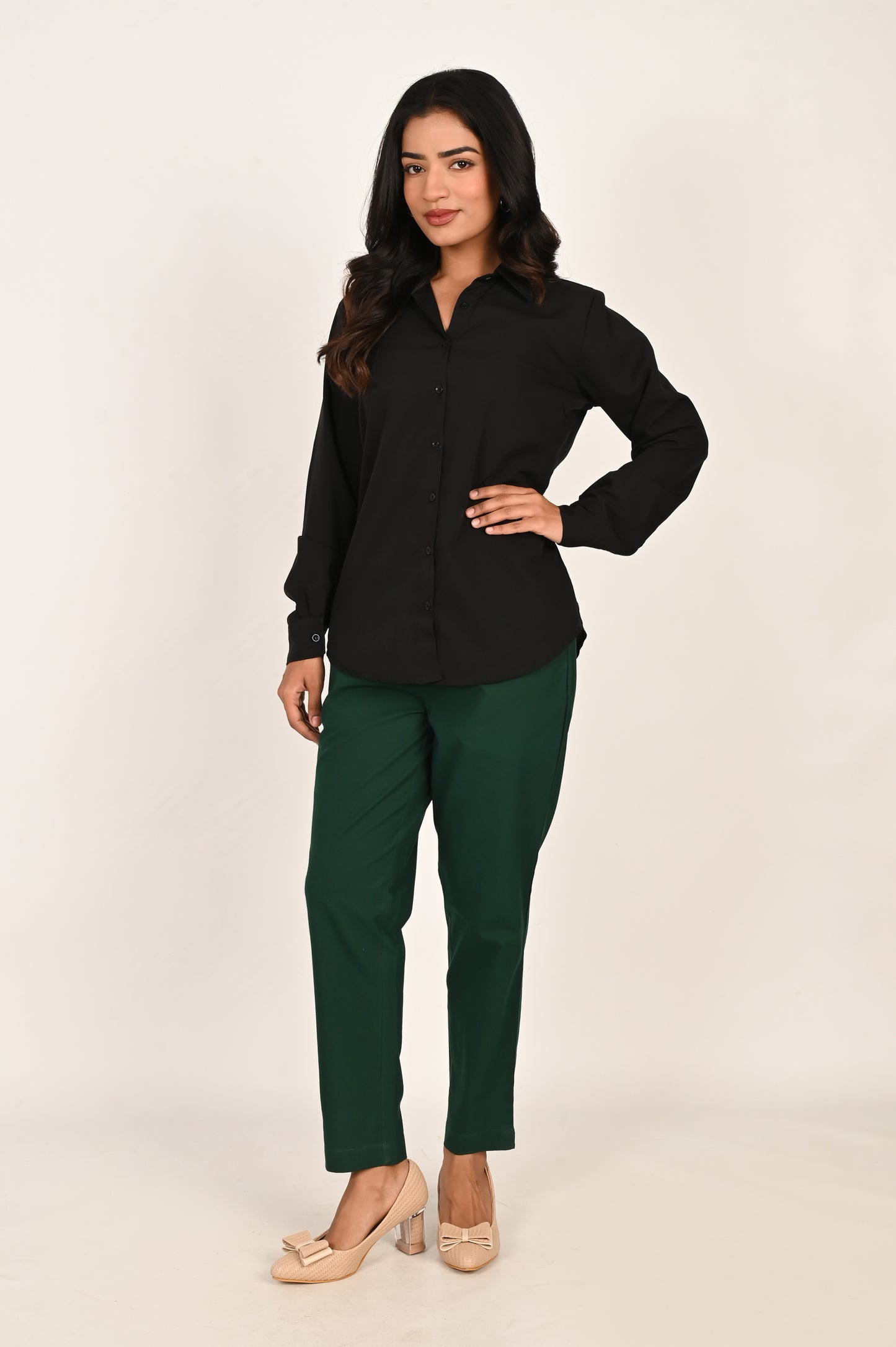 Bottle Green Everyday Cotton Pant