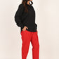 Classy Red Everyday Cotton Pant