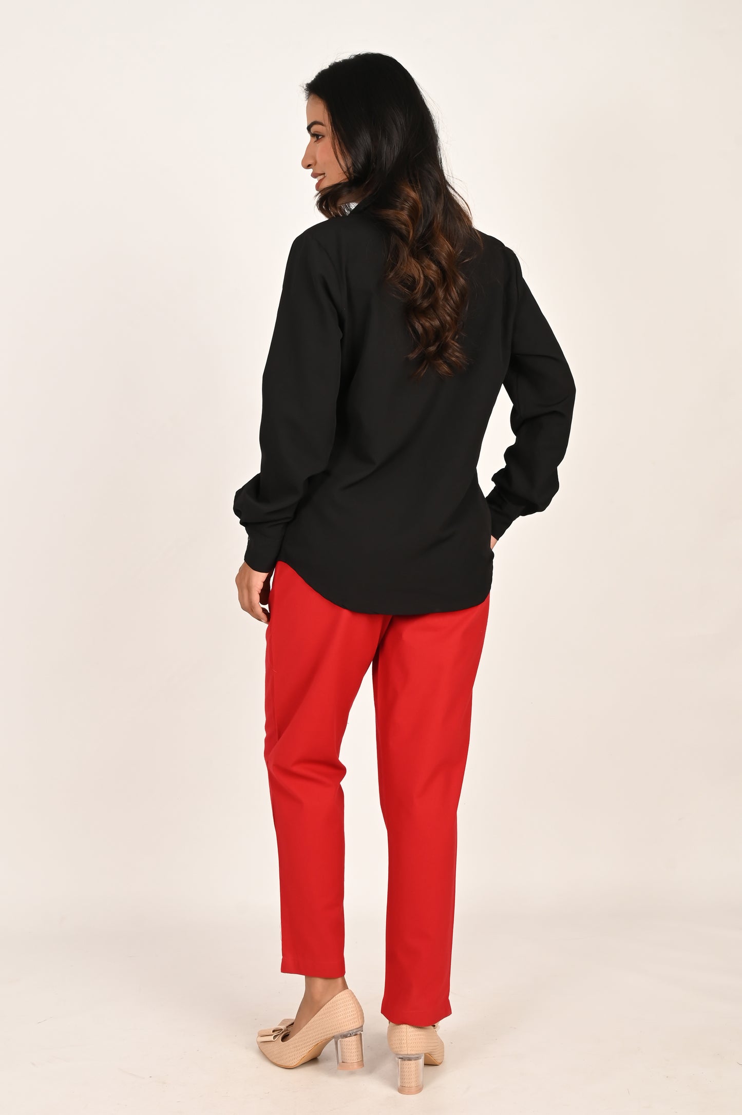 Classy Red Everyday Cotton Pant