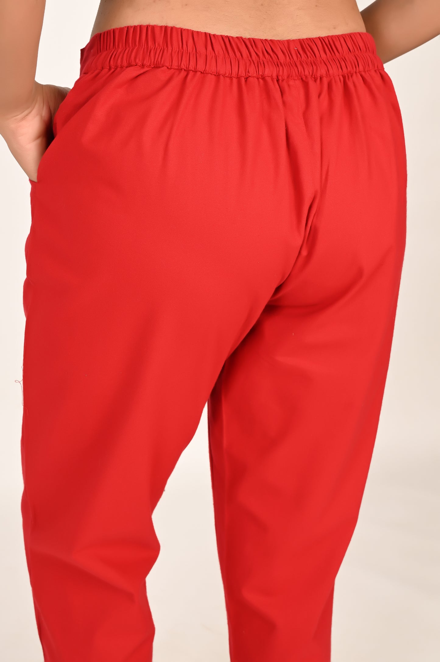 Classy Red Everyday Cotton Pant